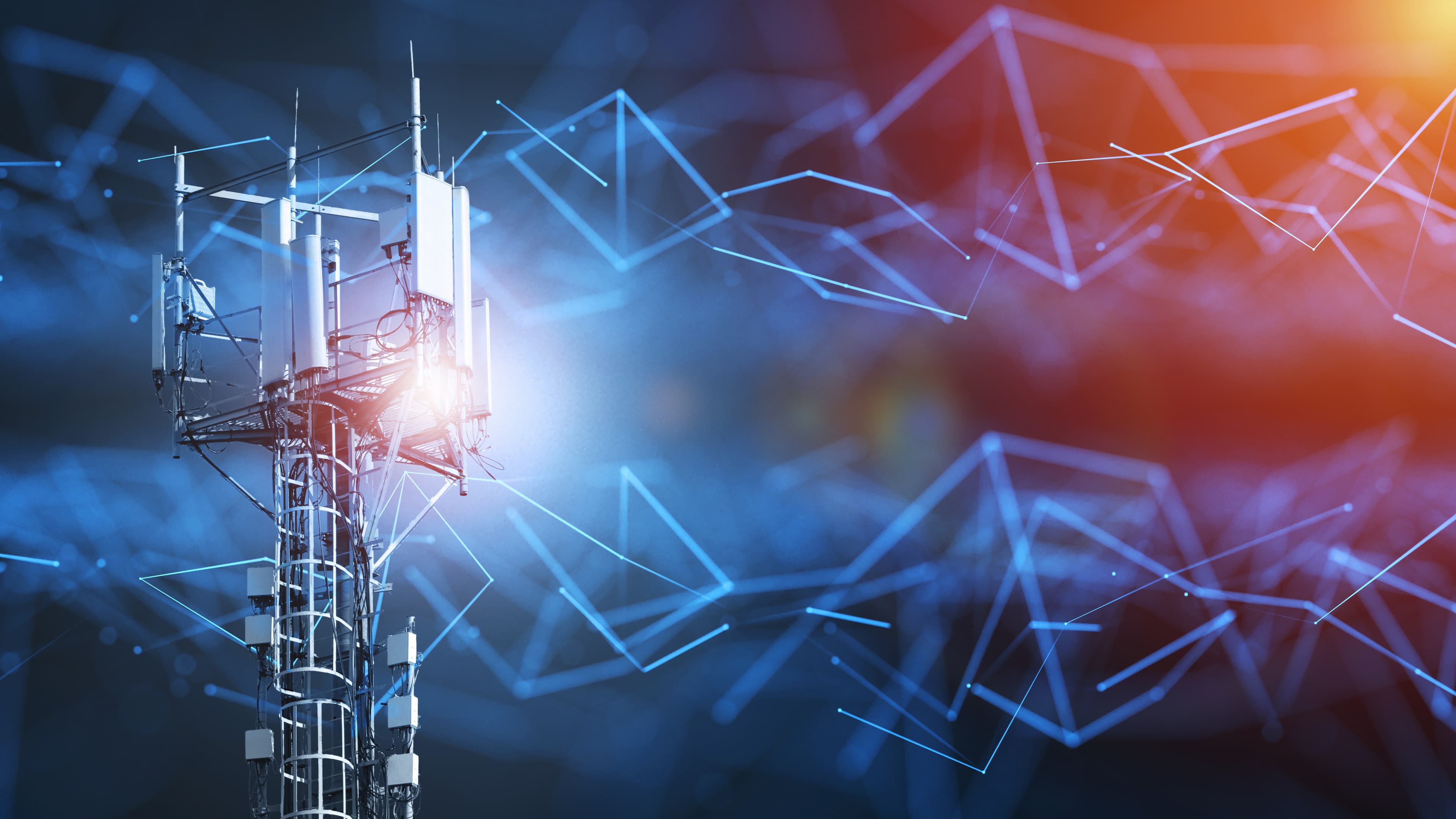 Telecom tower with some electrical effect