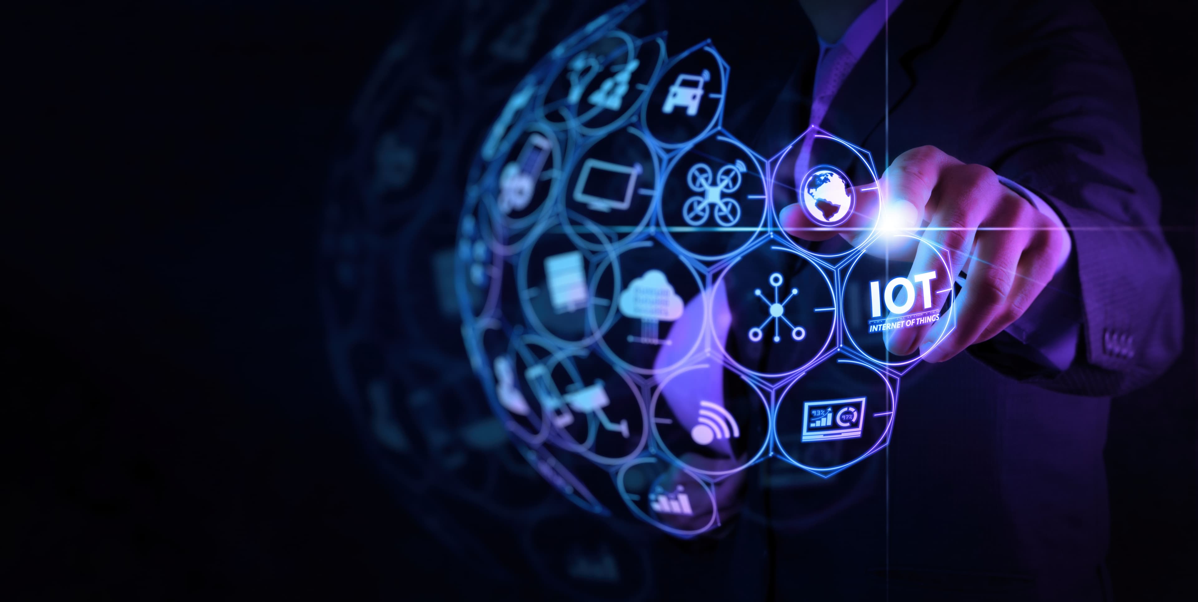 Some technologies logos inside a bubble 
