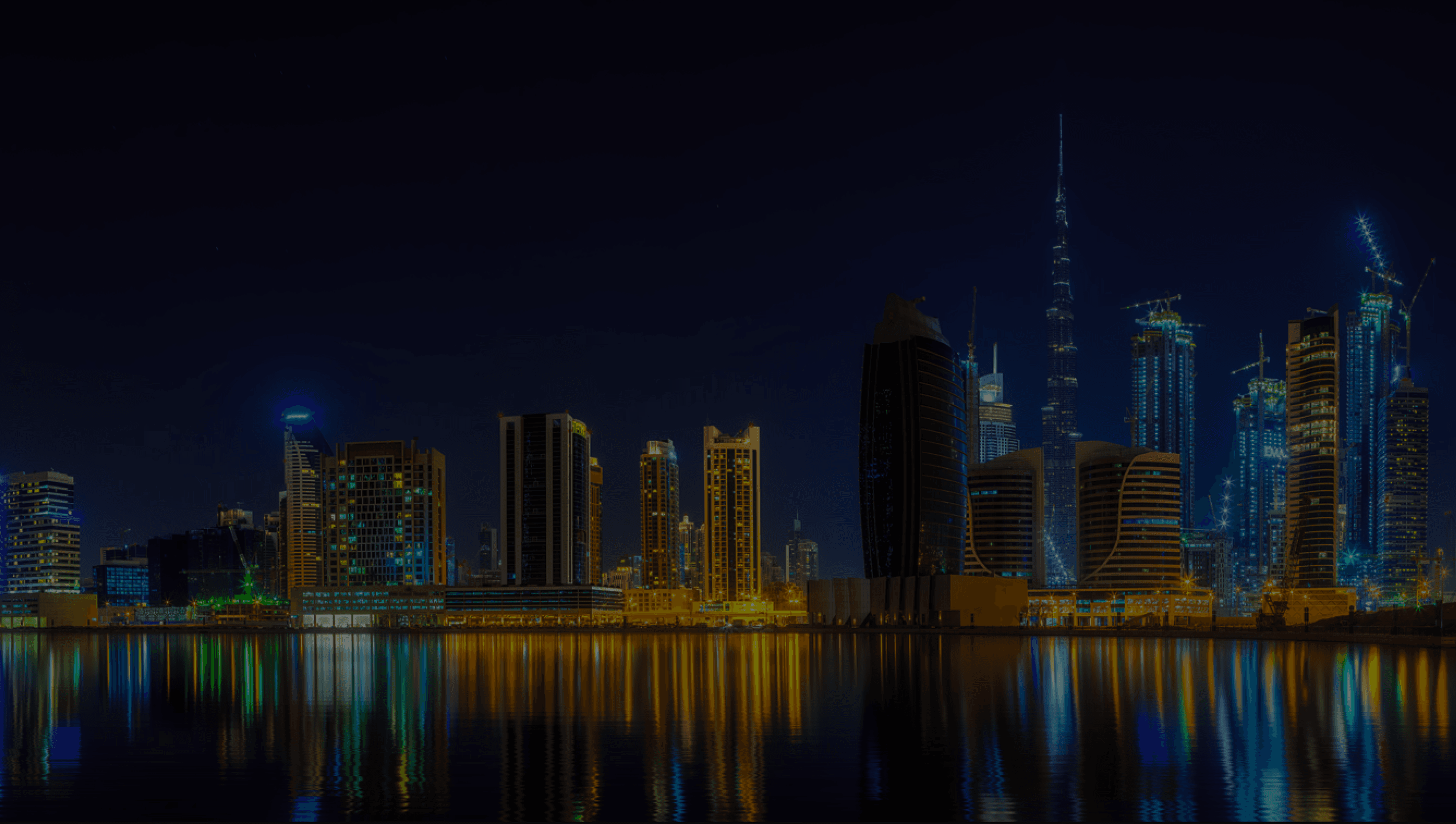 Paoramic dubai with dark filter