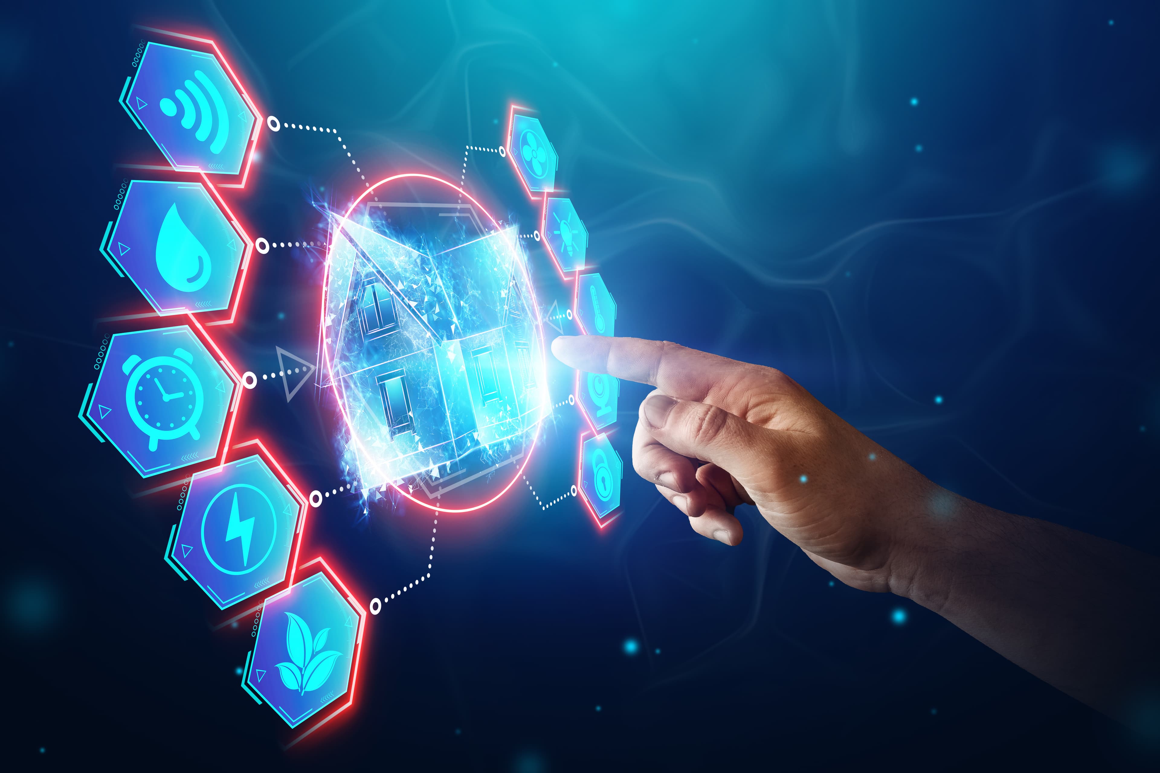 Hexagons connected with some effect